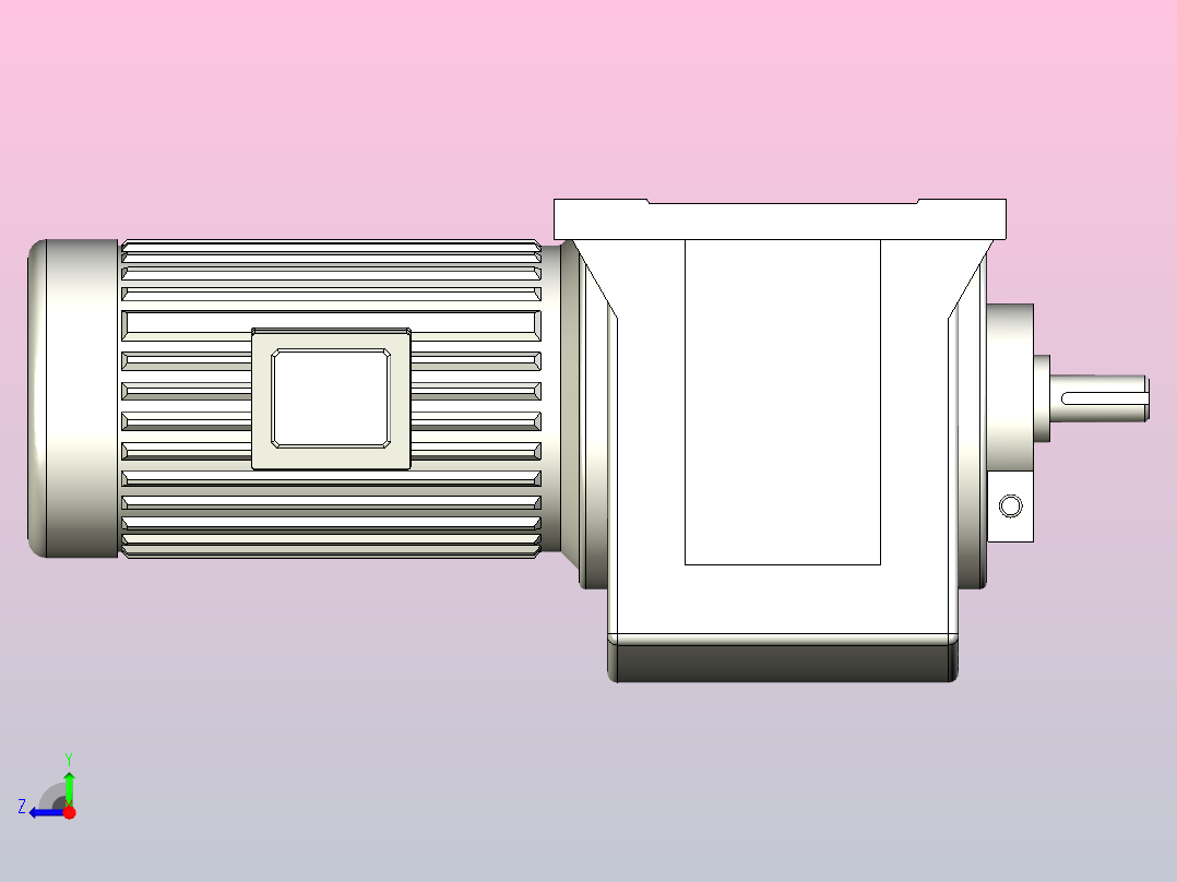 塔式起重机-电机右视图