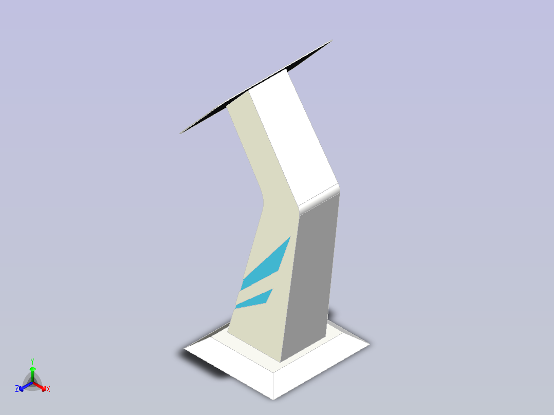 告示牌外观设计正等轴测图