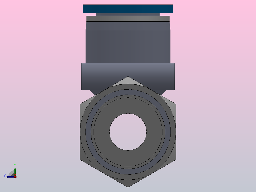 IPD-G 螺纹侧三通-G螺纹_IPD08-G02右视图