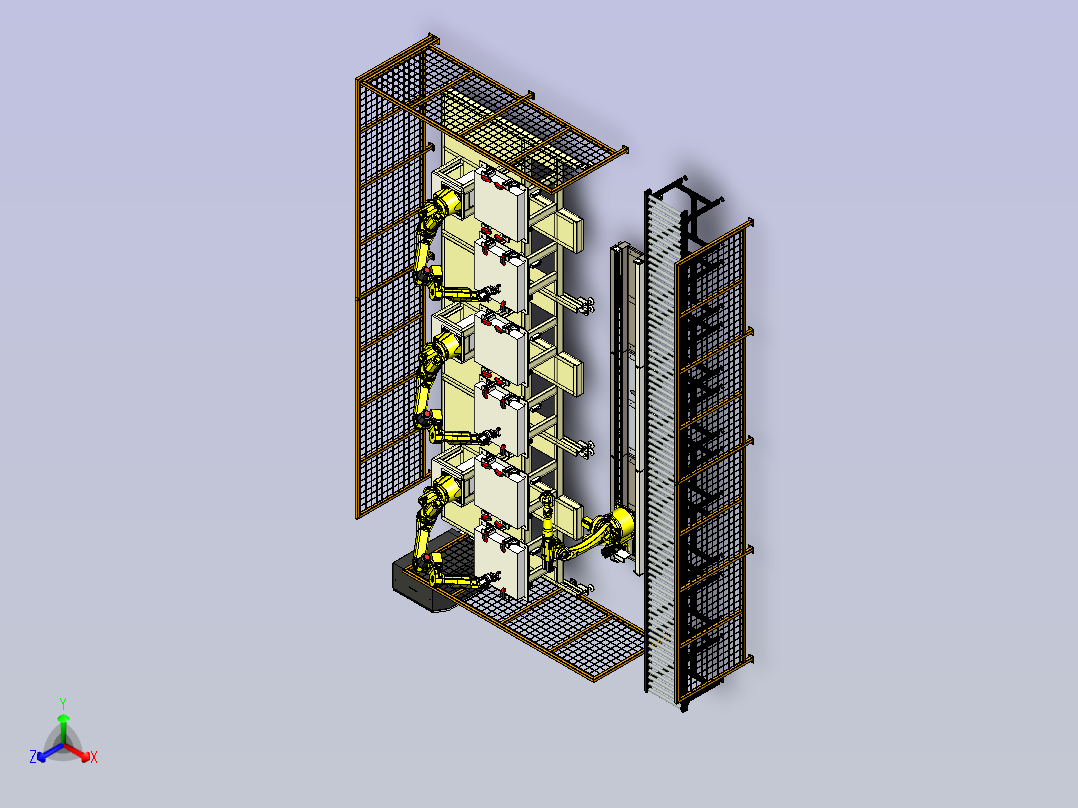 机器人自动涂刷系统主视图