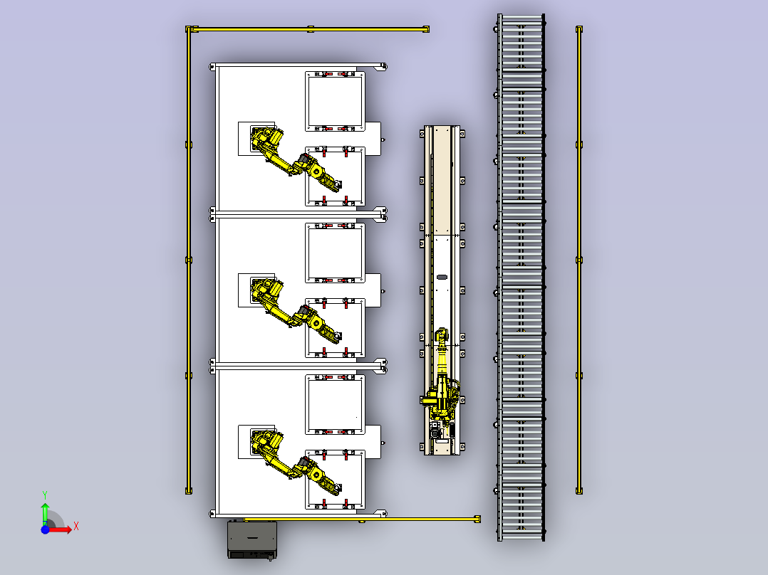 机器人自动涂刷系统前视图