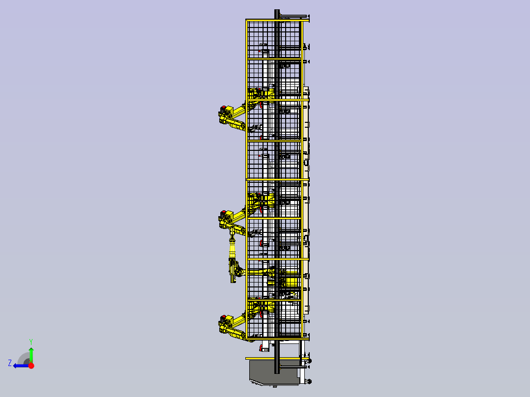 机器人自动涂刷系统右视图