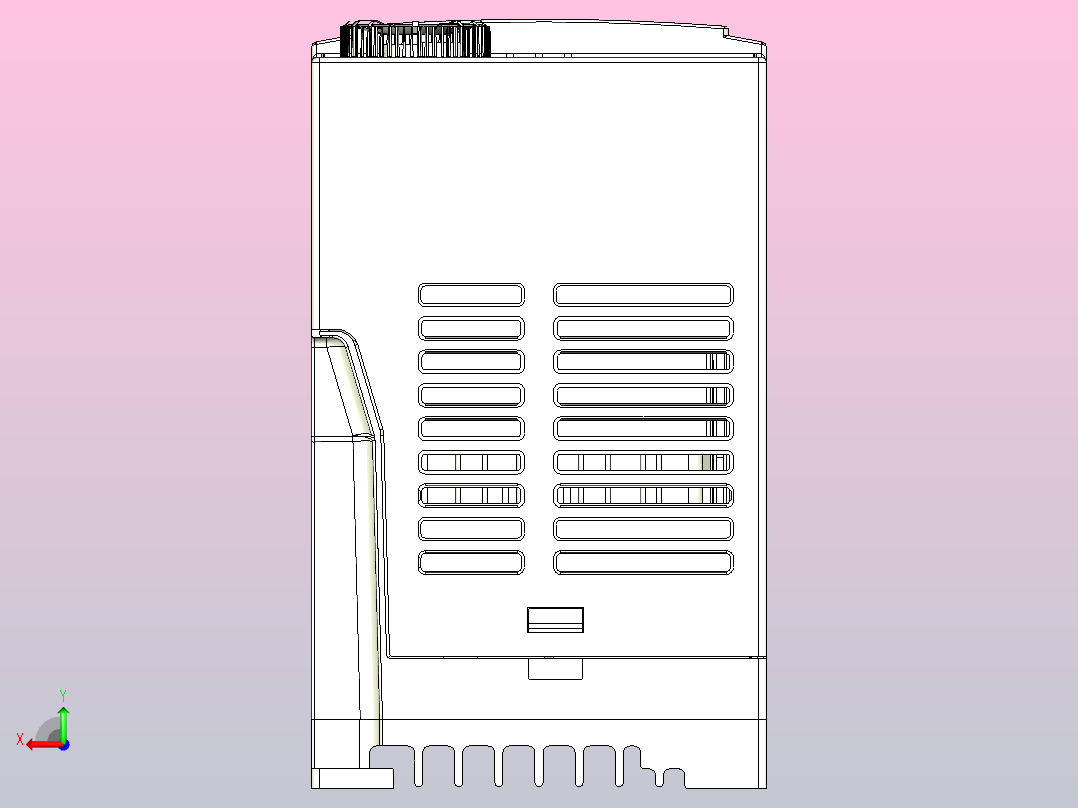 VFD1A6MH11ANSAA变频器[DELTA_IA-MDS_VFD-MH300-Frame-A1_D-3D_20170406]台达后视图