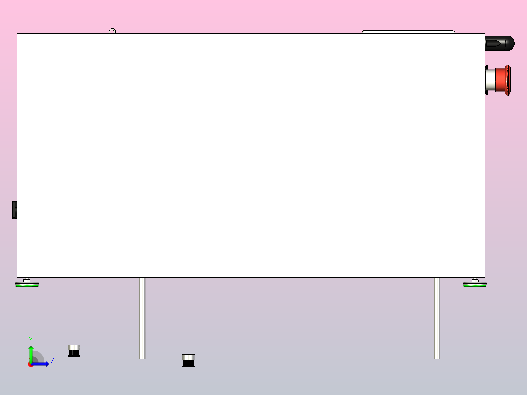 数控激光切割机左视图