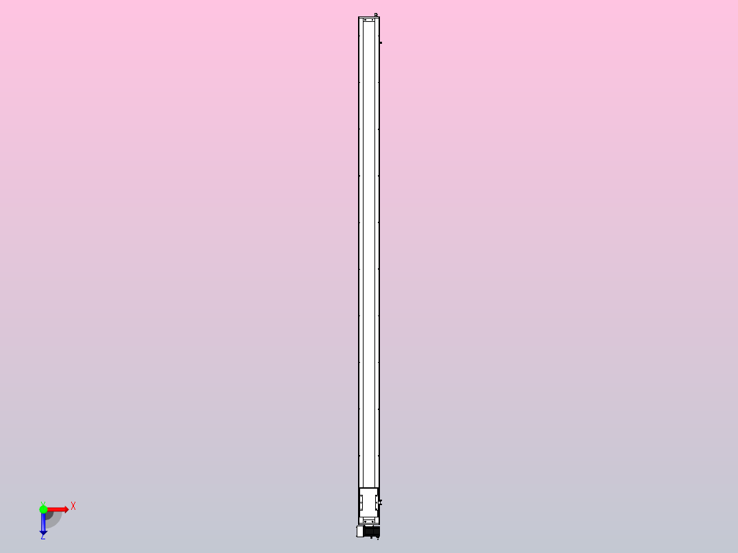 SCM14-2950-LU滚珠花健、支撑座、滚珠丝杠、交叉导轨、直线模组俯视图