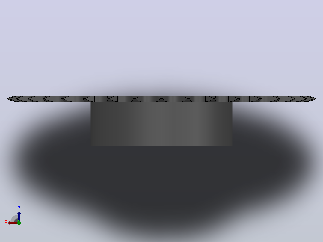 直孔链轮081型_36-081-1俯视图