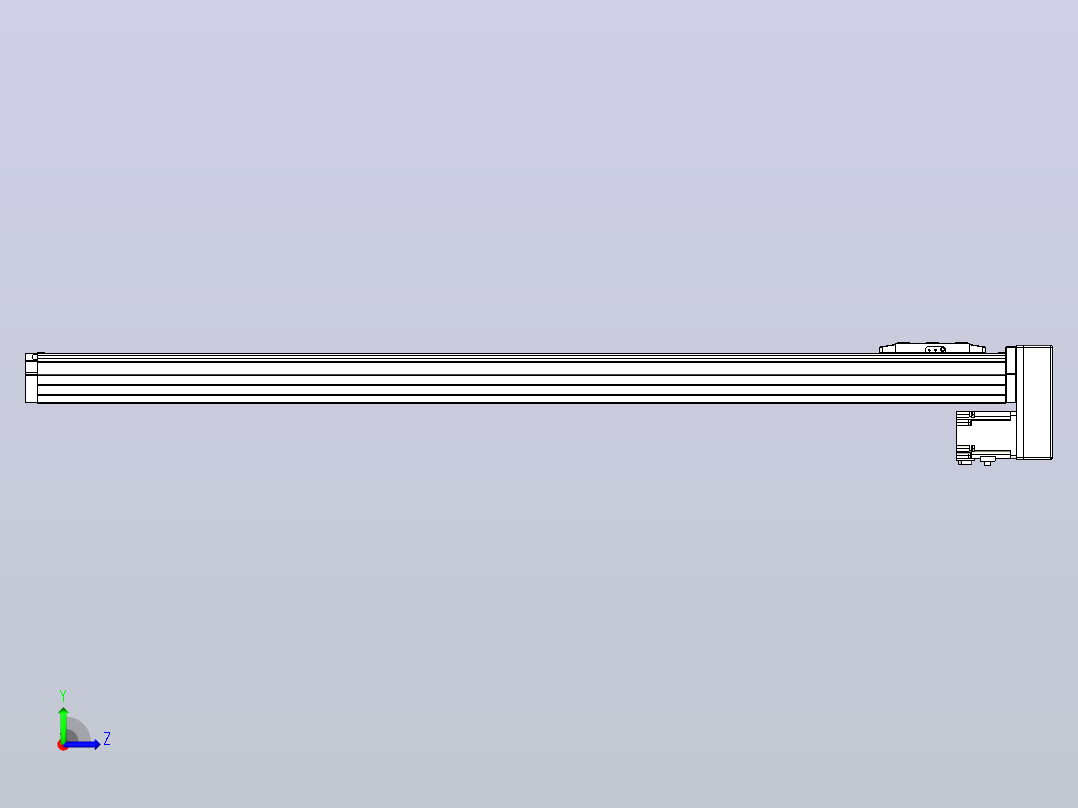 滚珠丝杠直线轴内置导轨TPA-GCR-80-1610C-L1050-MP-M20-N3左视图