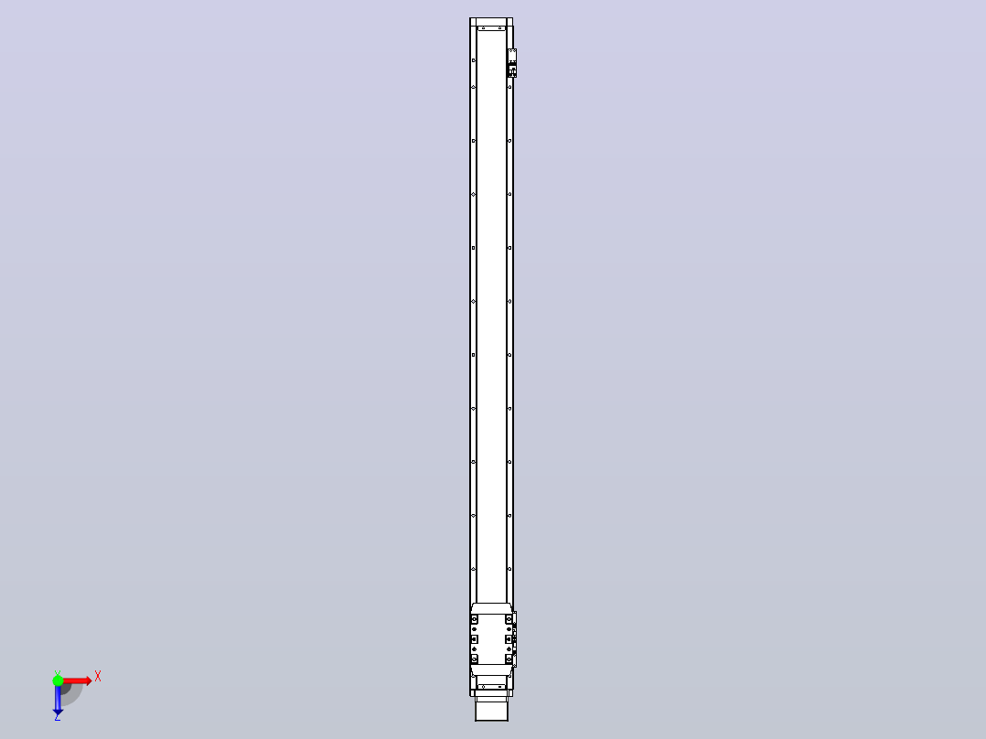 滚珠丝杠直线轴内置导轨TPA-GCR-80-1610C-L1050-MP-M20-N3俯视图