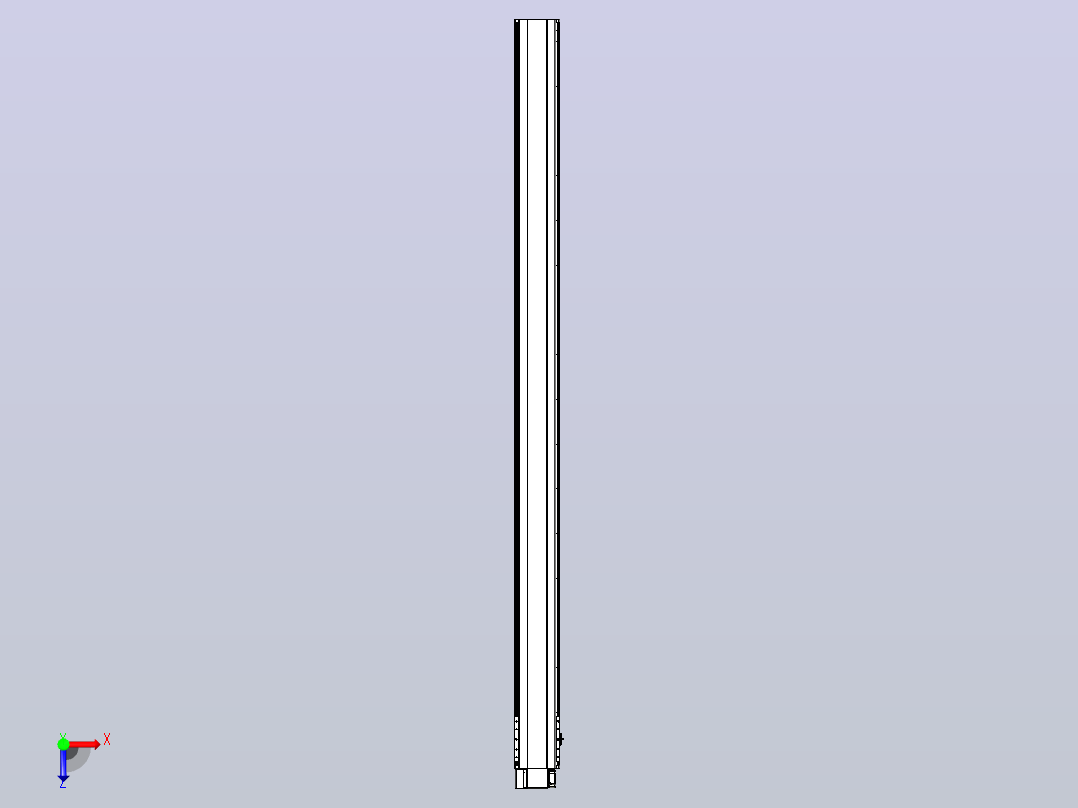 皮带直线轴半封闭可选导轨TPA-HNB-202D-140-L3000-LP-Y-P75-N3俯视图