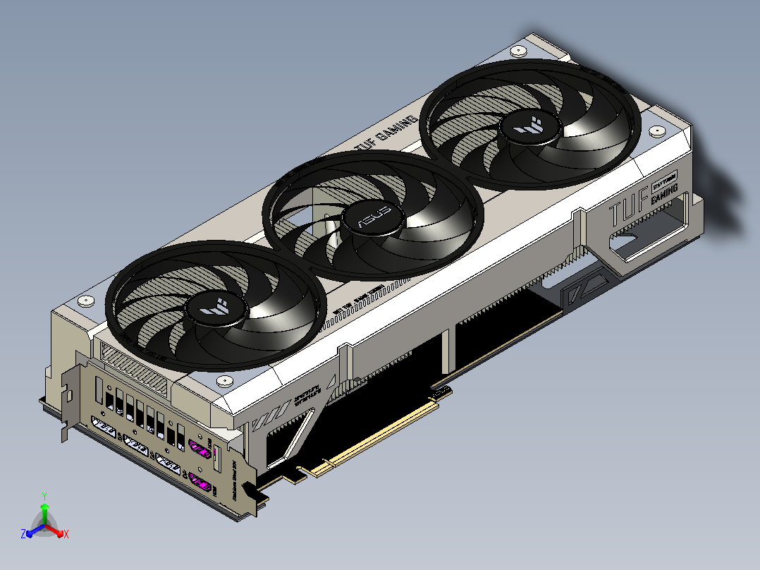 华硕TUF游戏显卡RTX 5070 Ti主视图