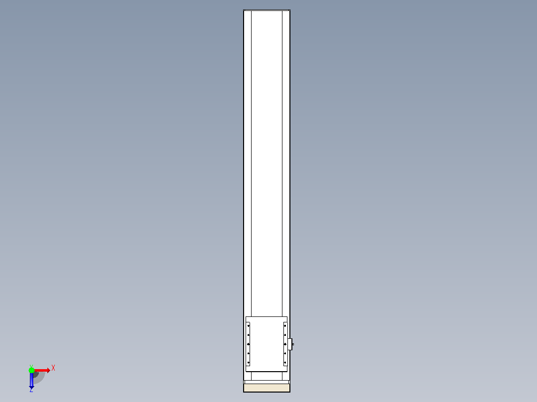 滚珠丝杠直线轴带导轨全封闭TPA-HCR-202D-2510C-L1300-MP-Y-P75-N3俯视图