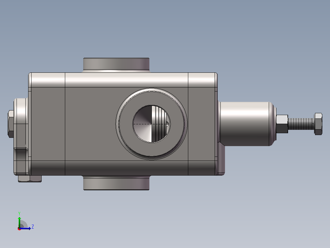 顺序阀-Z-14（SW+CAD）左视图