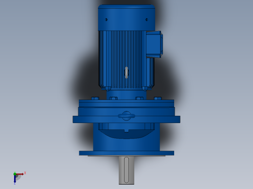 RXF157法兰轴伸式安装斜齿轮减速机RX157-Y7.5-6P-132M-M1-0°-Φ550俯视缩略图