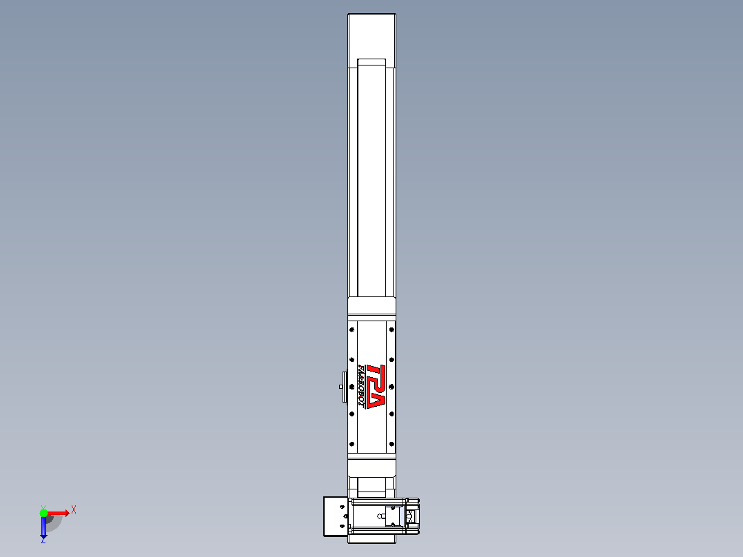 伺服电机集成皮带传动直线执行器TPA-OCB-80-140-L350-LU-P40-N3俯视图