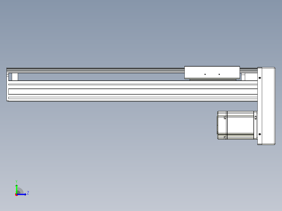 日规模组半封闭丝杆TPA-HNR-175D-2510C-L450-MP-Y-P75-N3左视图
