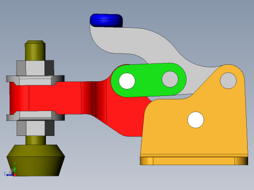 连杆拉扣，夹钳锁扣SW3dPS-70280右视缩略图
