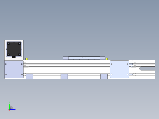 DMEB110-RUCR欧规同步带模组直线模组（电机右上折）[DMEB110-L13S350-DT750-C2U-RUCR]左视缩略图