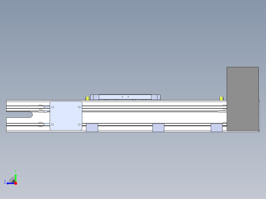 DMEB110-RUCR欧规同步带模组直线模组（电机右上折）[DMEB110-L13S350-DT750-C2U-RUCR]右视缩略图