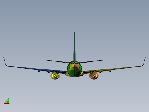 波音737-800飞机后视缩略图
