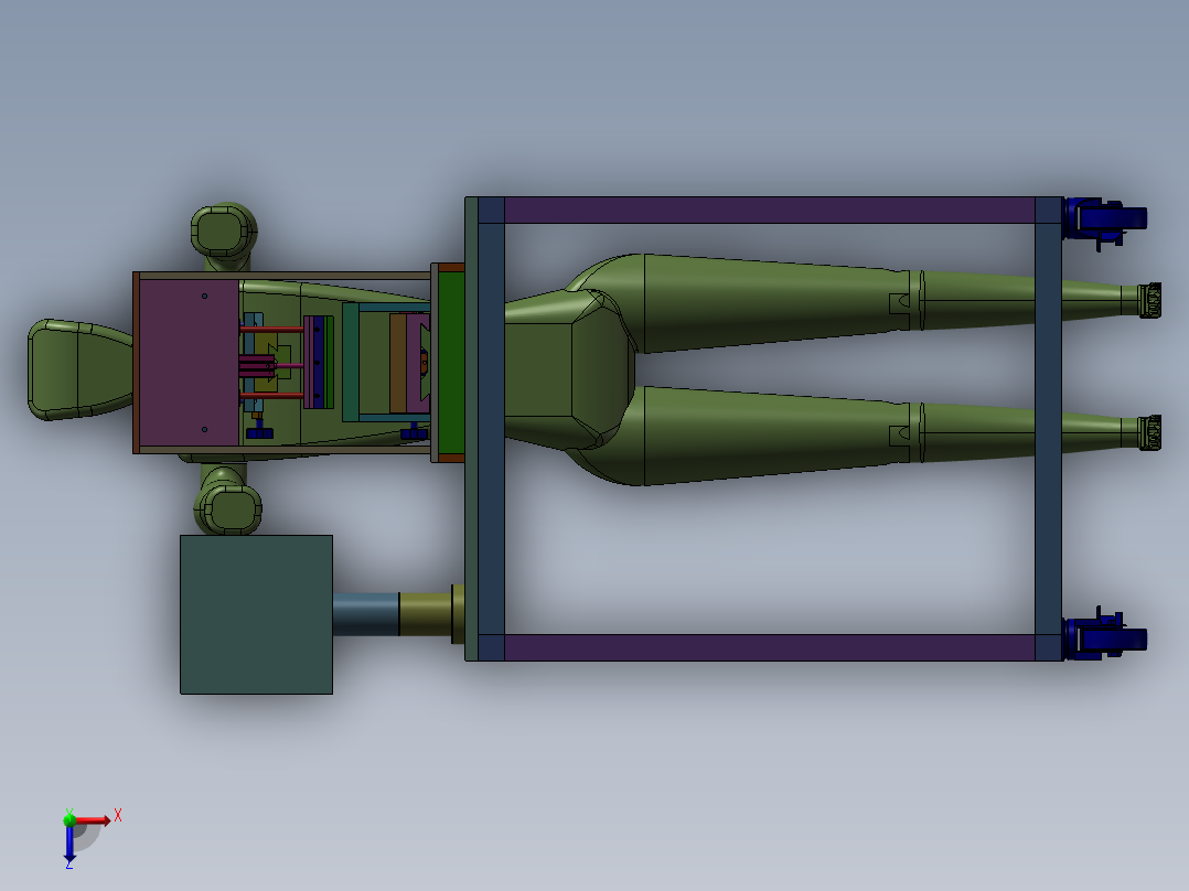 移印机设计俯视图