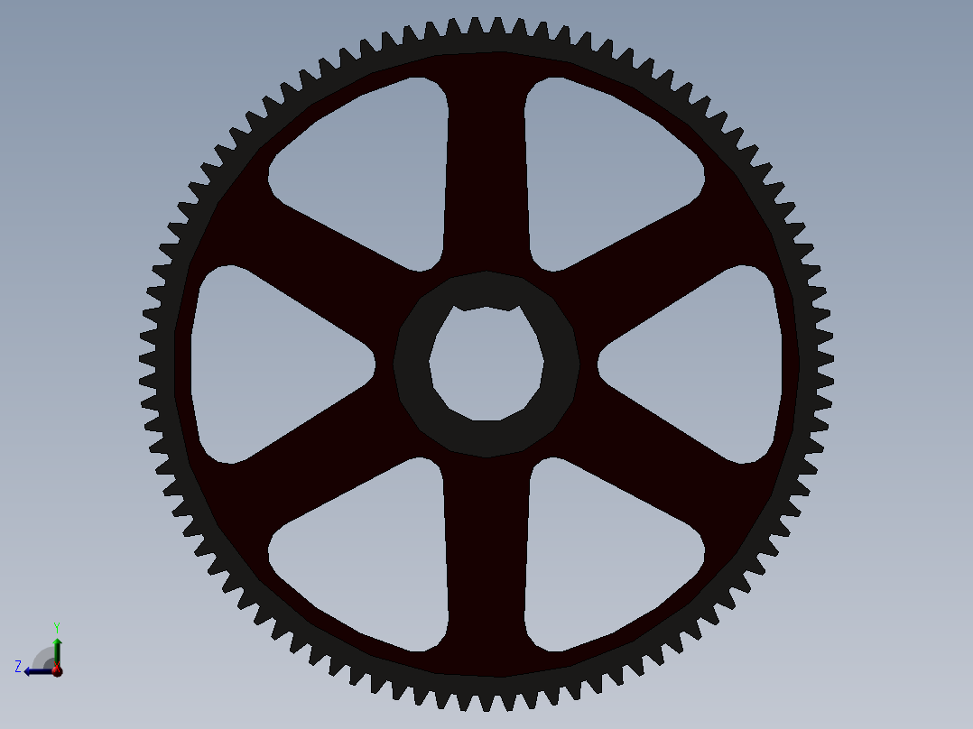 开式齿轮前视图