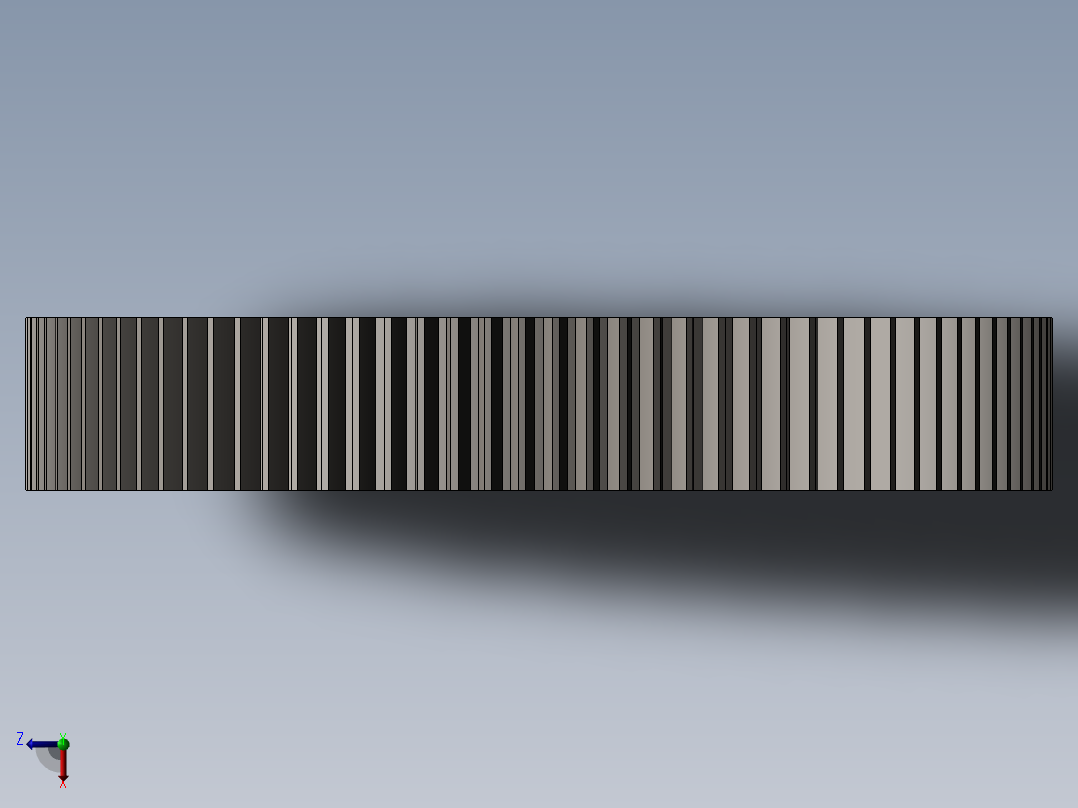 开式齿轮俯视图