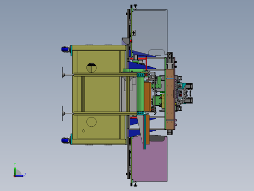 礼盒在线自动贴标机(扫码_双面贴标_出料机) 3D模型（SolidWorks设计，提供step(stp)_x_t文件）左视缩略图