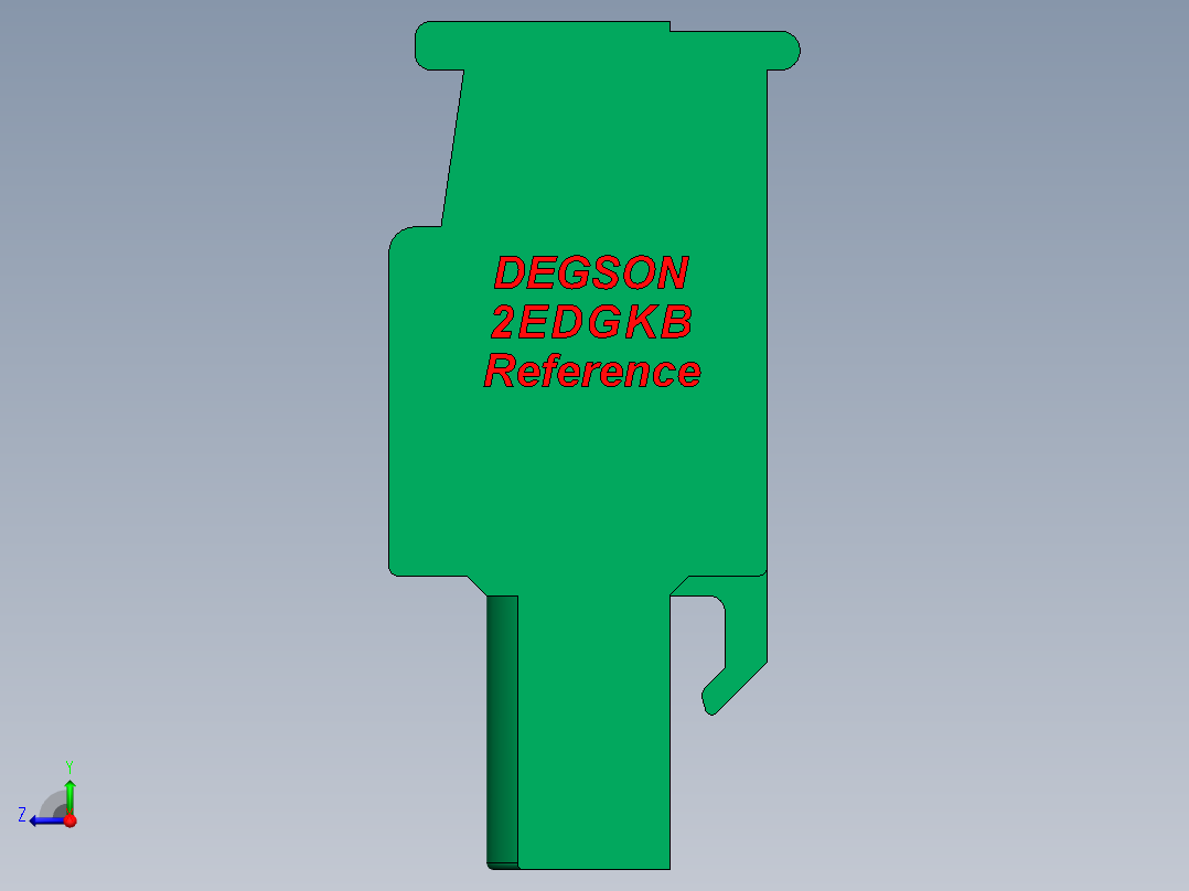 DEGSON 2EDG 系列 5.0mm 可插拔接线端子组-2EDGKB-5.0_5.08-xxP-14-00AH右视图
