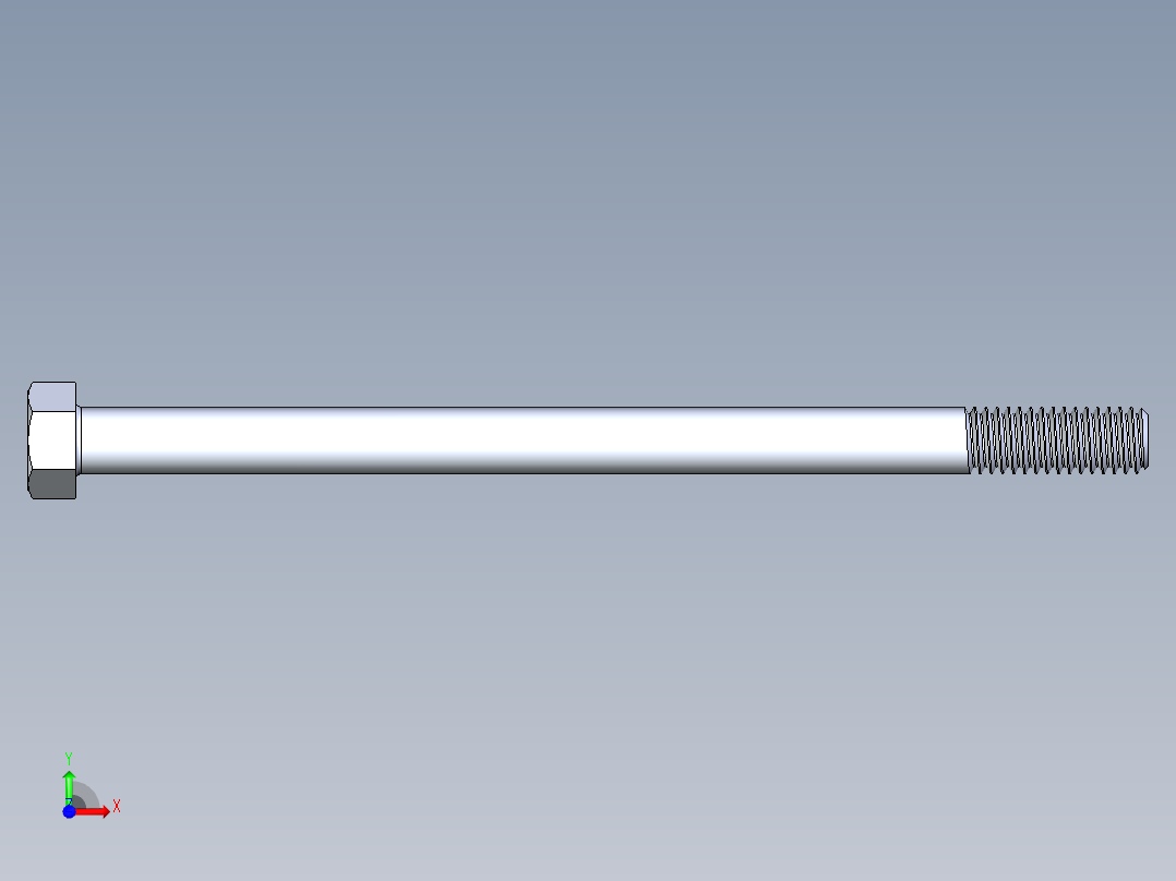 UNC 六角螺栓-Hex Bolt 0.375-16 x 6前视图