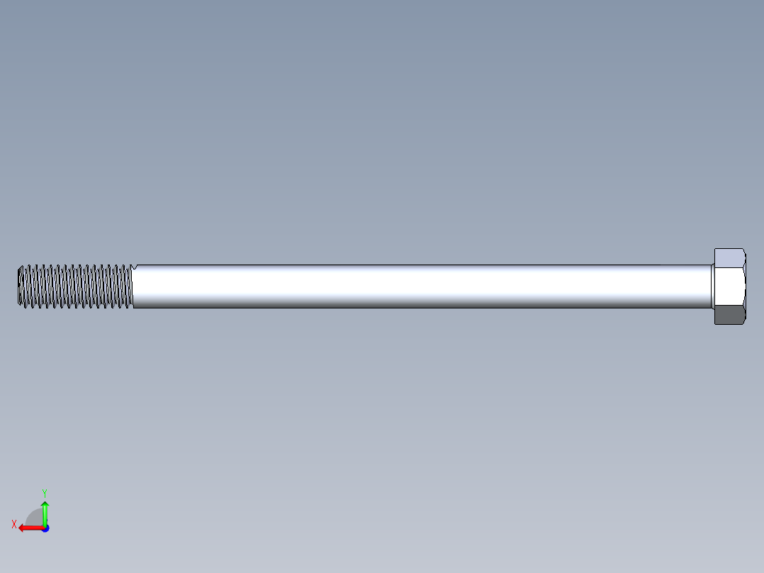 UNC 六角螺栓-Hex Bolt 0.375-16 x 6后视图