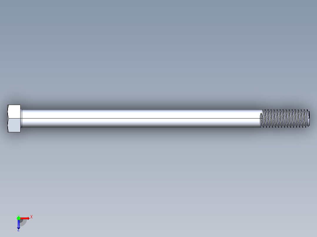 UNC 六角螺栓-Hex Bolt 0.375-16 x 6俯视图