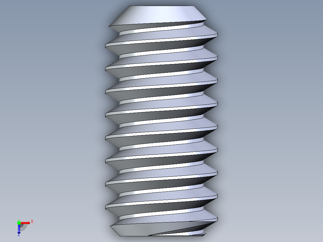 UNC 平头紧定螺钉-UNC SET SCREW 5-40 x0.250.STEP俯视图