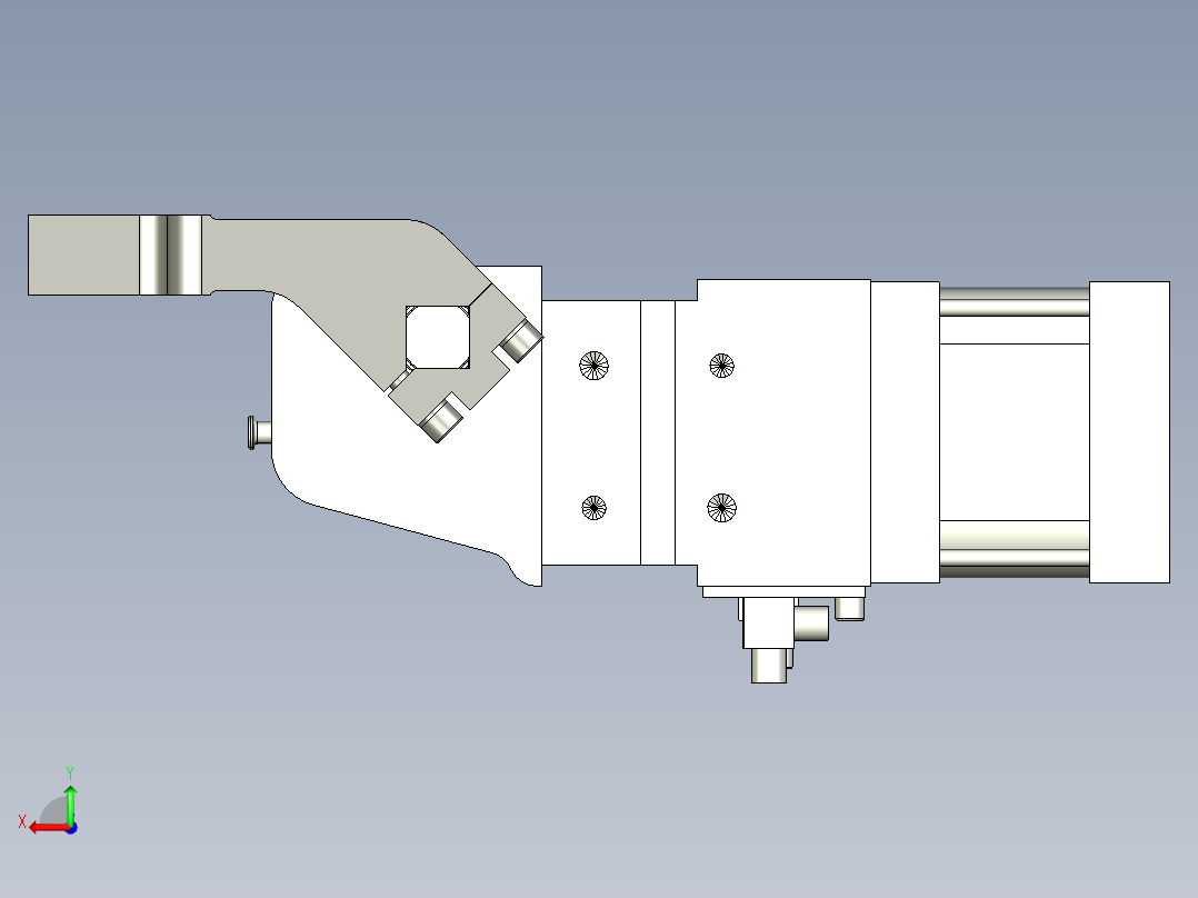 德克斯TUNKERS气缸数模V2 63.1 T12 A12 5~44_GRAD后视图