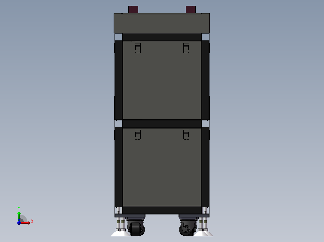 3c产品tray盘循环供料收料设备SW模型前视图