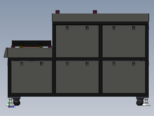 3c产品tray盘循环供料收料设备SW模型左视缩略图