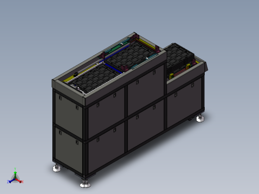 3c产品tray盘循环供料收料设备SW模型正等轴测缩略图