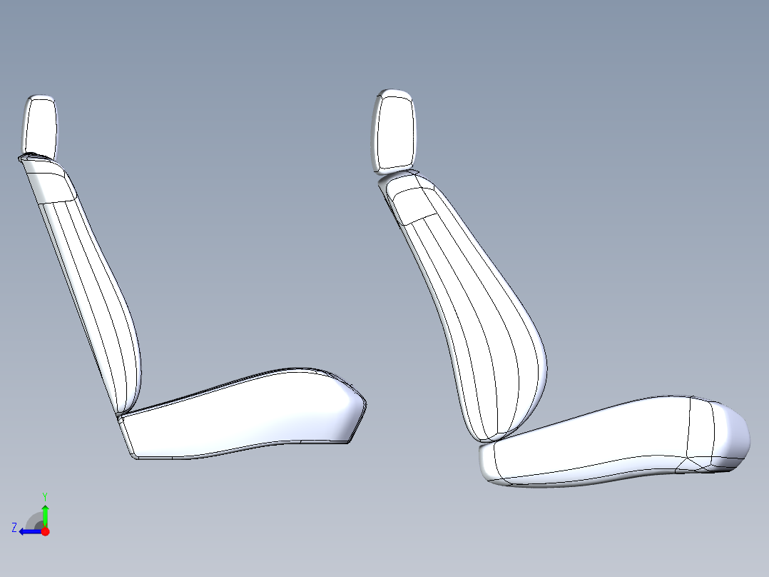 汽车座椅 (3)右视图