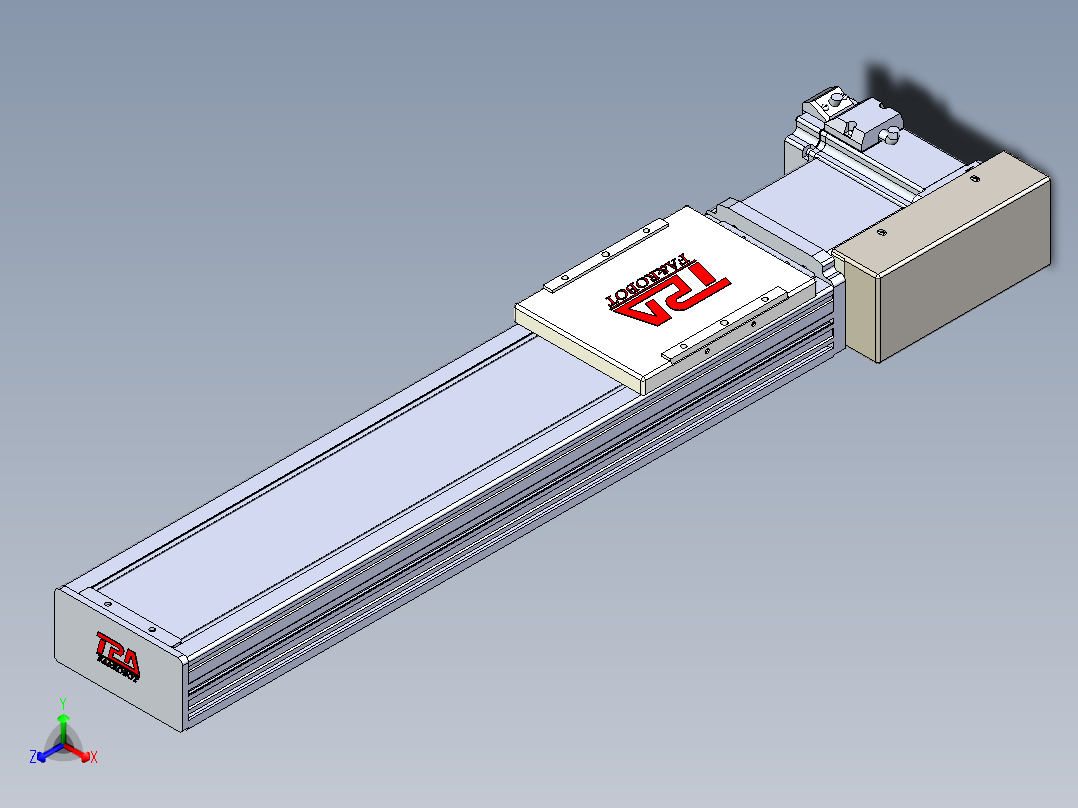 同步带全封闭直线模组TPA-HCB-110D-90-L350-ML-Y-P40-N3正等轴测图