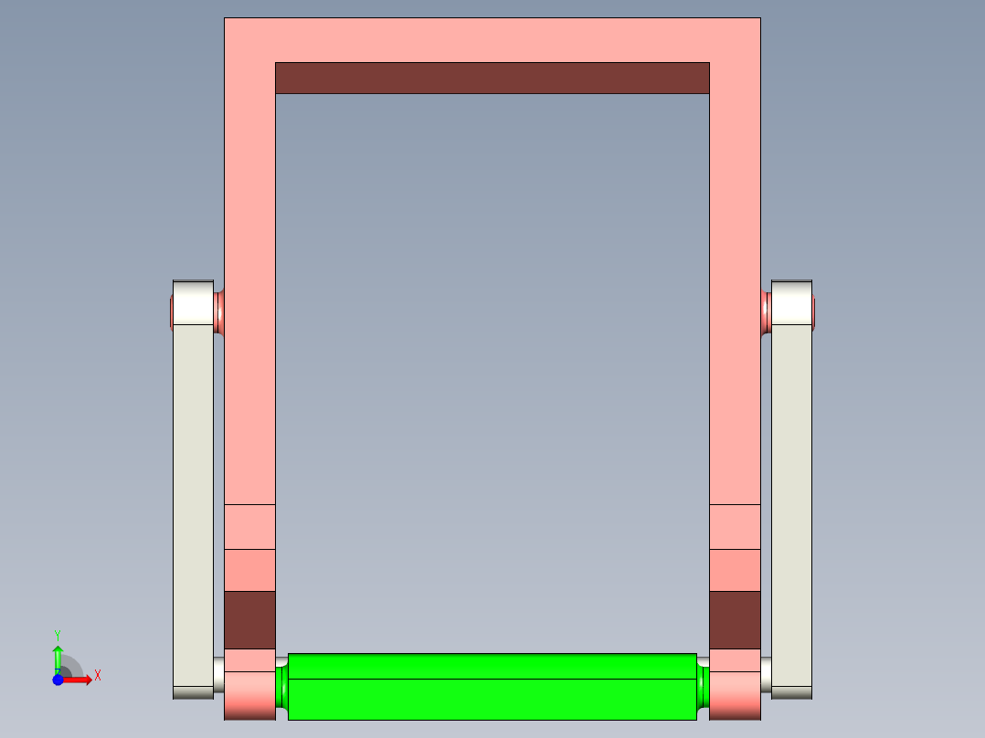 可折叠手机支架设计三维前视图
