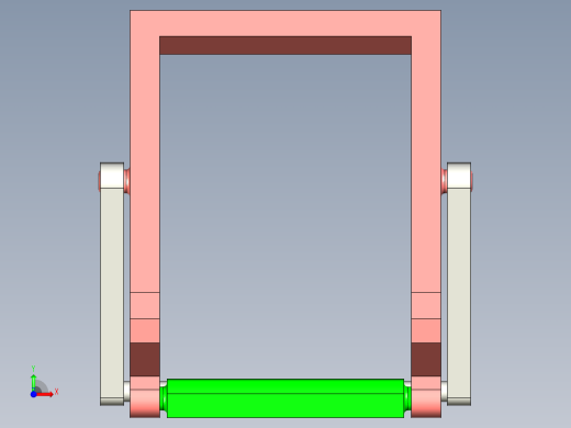 可折叠手机支架设计三维前视缩略图