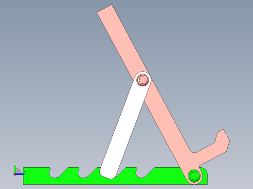 可折叠手机支架设计三维左视缩略图