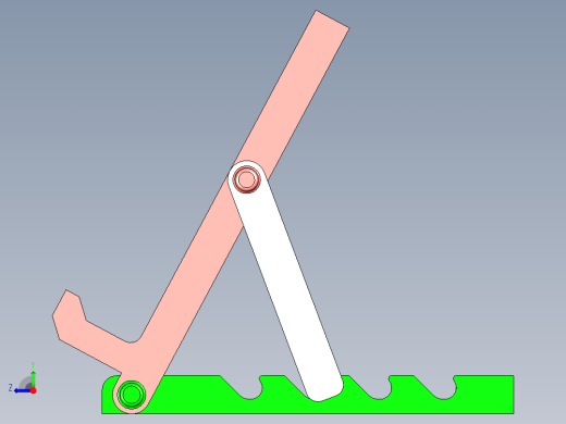 可折叠手机支架设计三维右视缩略图