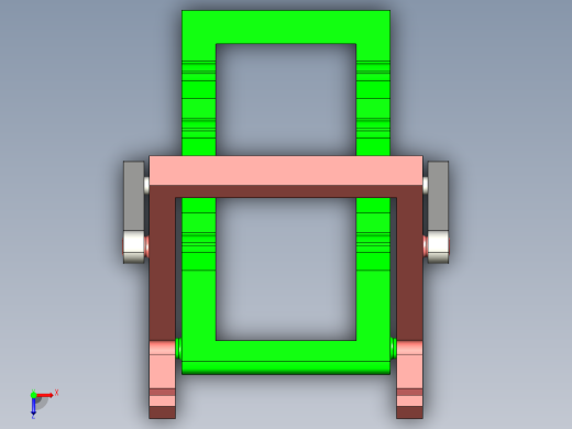 可折叠手机支架设计三维俯视缩略图