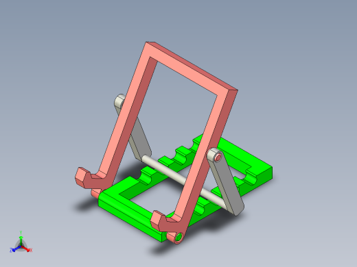 可折叠手机支架设计三维正等轴测缩略图