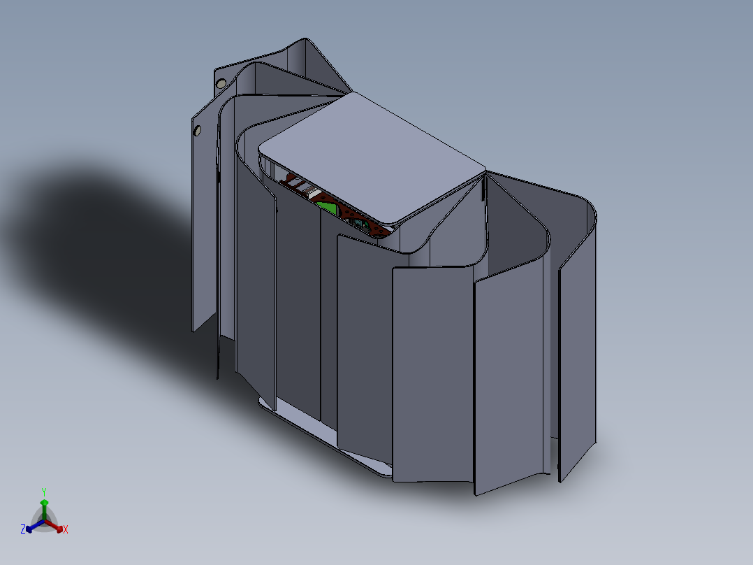 CD1568 ITX电脑机箱设计正等轴测图