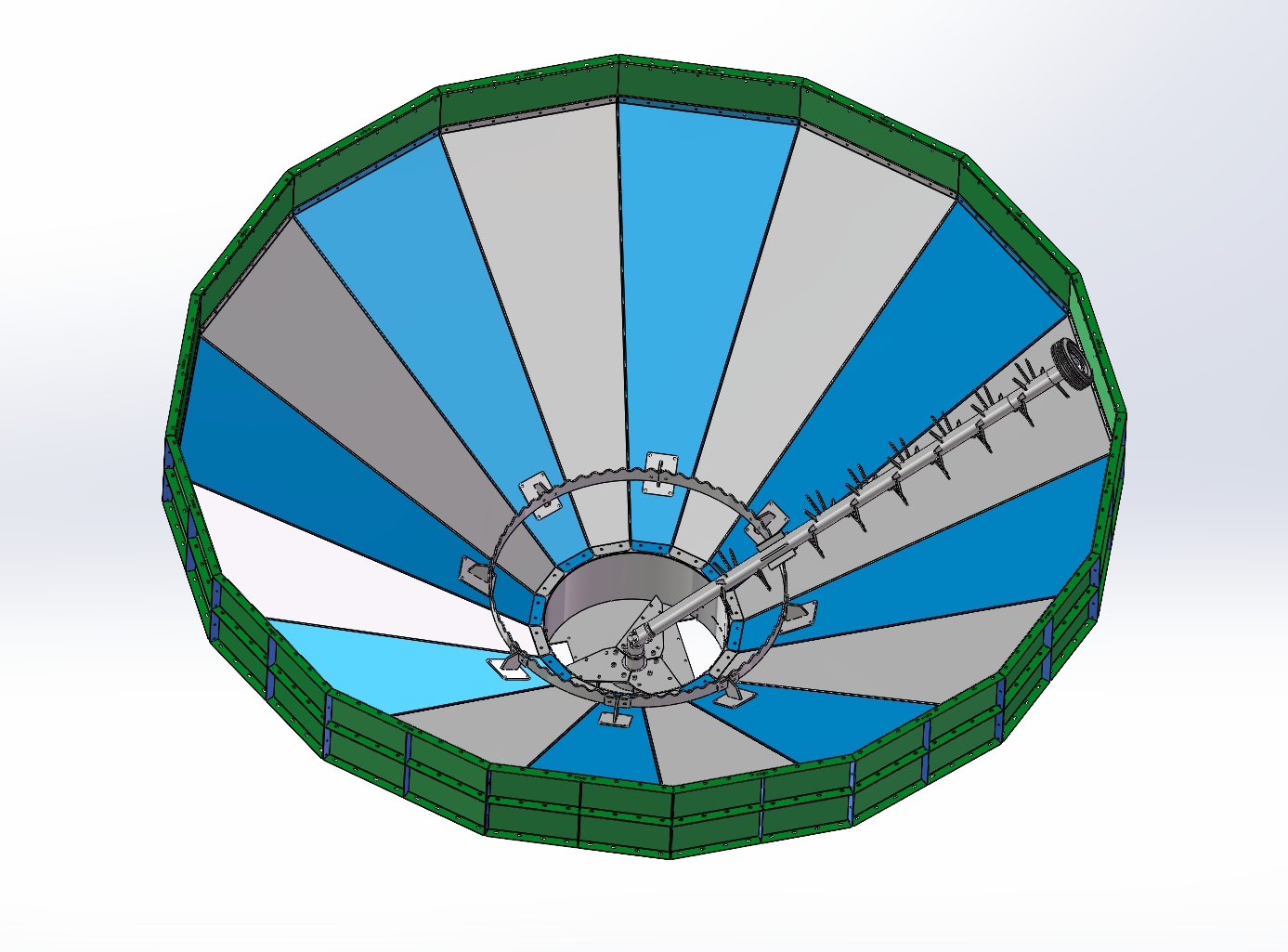 木片切屑筒仓底部卸料系统
