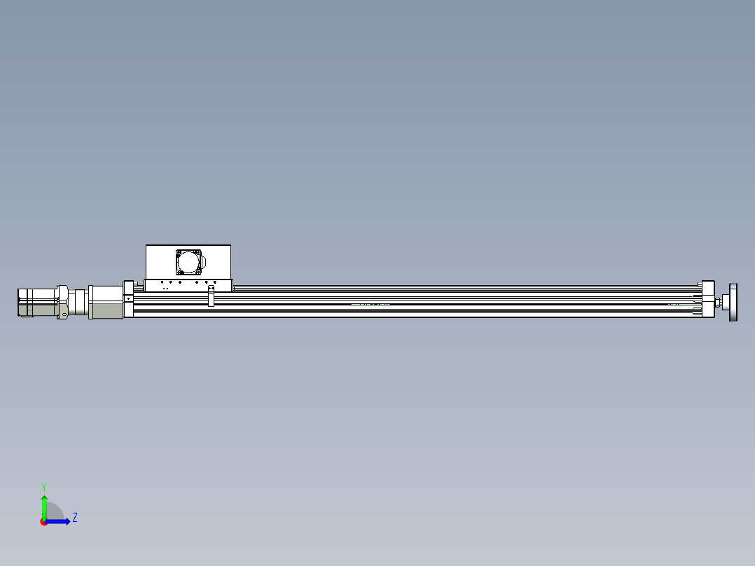 威洛博直线电机模组EB6ZR-L140-S1080-LZ575K-Z575K-MS3左视图
