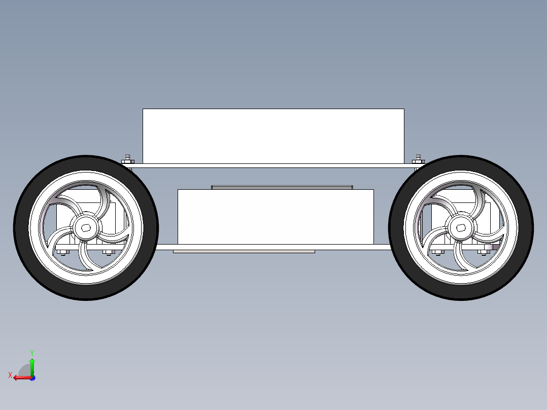 三地形载物移动平台后视图