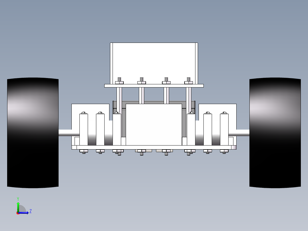 三地形载物移动平台左视图
