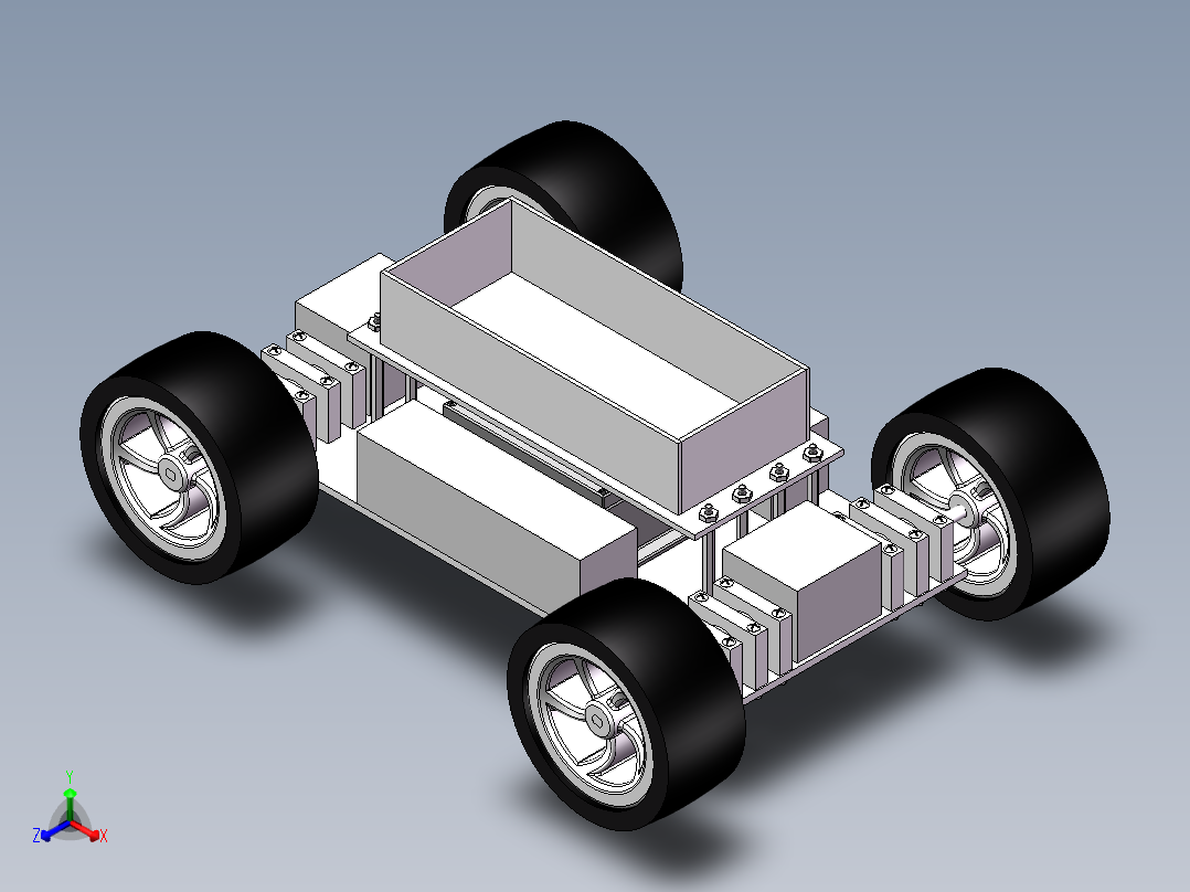 三地形载物移动平台正等轴测图